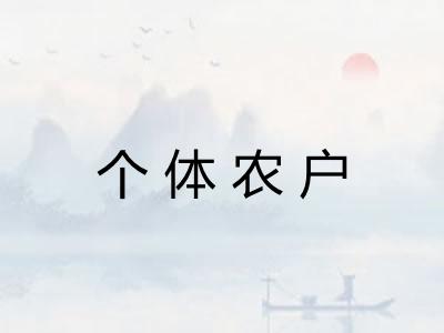 个体农户