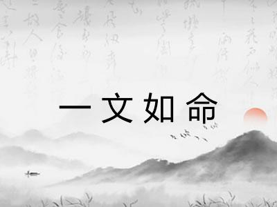 一文如命