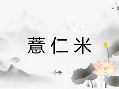 薏仁米 薏仁米