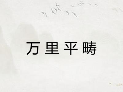 万里平畴