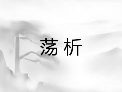 荡析