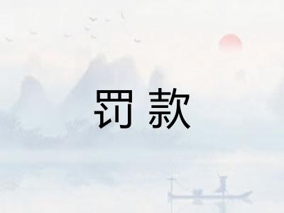 罚款 罚款