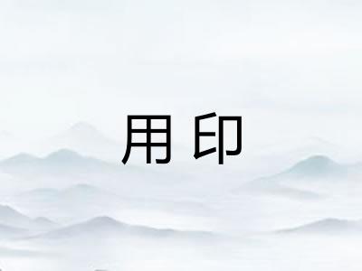 用印 用印