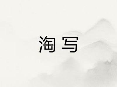 淘写