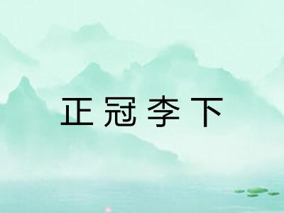 正冠李下 正冠李下