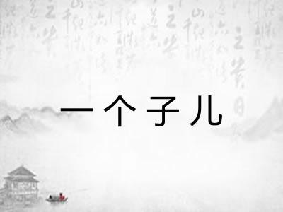 一个子儿