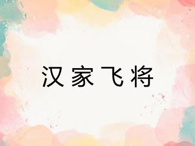 汉家飞将