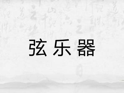 弦乐器
