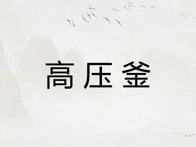高压釜