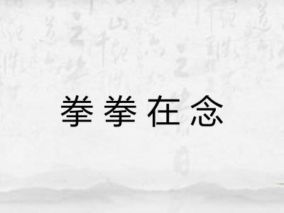 拳拳在念 拳拳在念