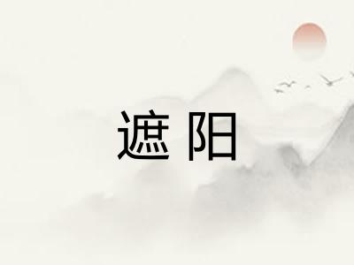 遮阳 遮阳