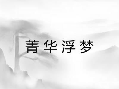 菁华浮梦 菁华浮梦