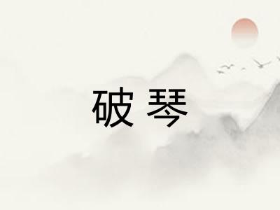 破琴