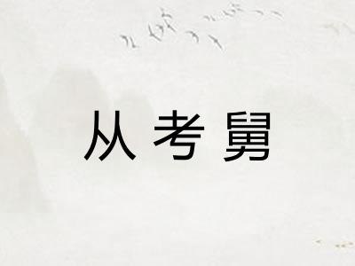 从考舅 从考舅