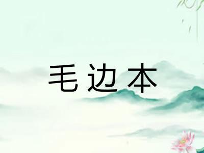毛边本 毛边本