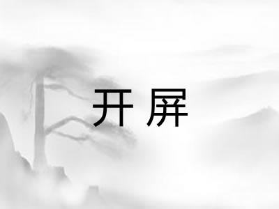开屏 开屏