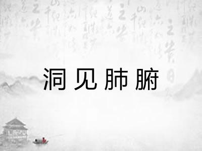 洞见肺腑