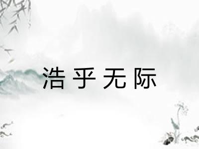 浩乎无际 浩乎无际