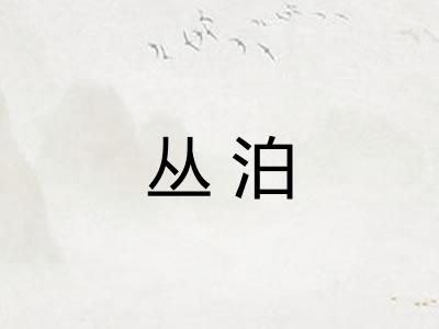 丛泊