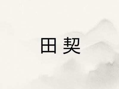 田契