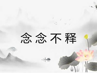 念念不释