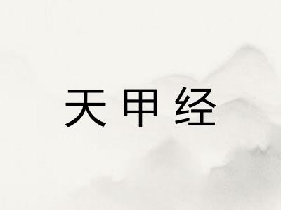 天甲经