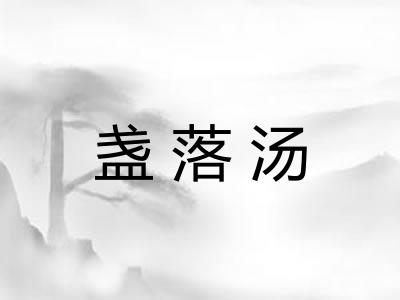 盏落汤