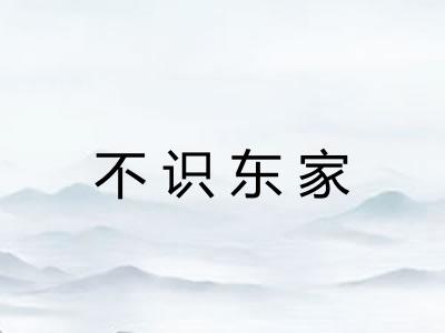 不识东家