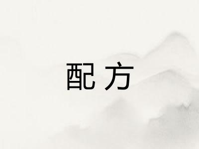 配方 配方