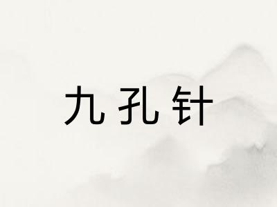 九孔针 九孔针