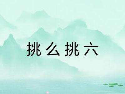 挑么挑六