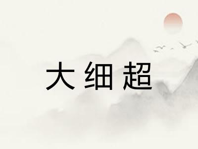大细超 大细超