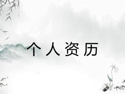 个人资历