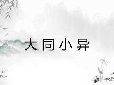 大同小异