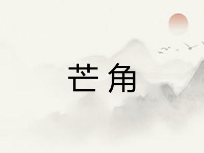 芒角 芒角