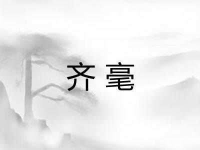 齐毫