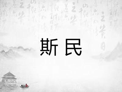 斯民
