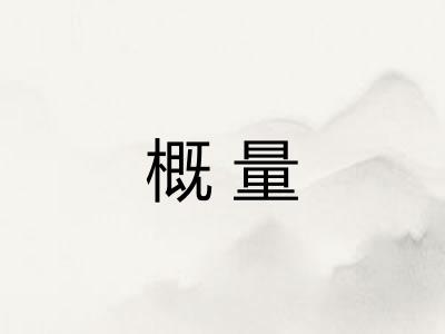 概量 概量