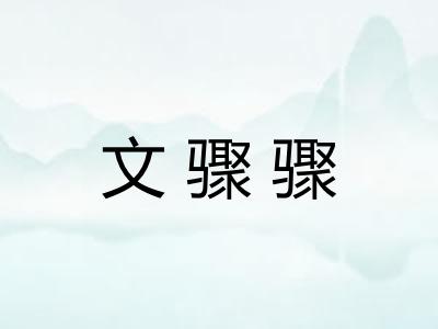 文骤骤