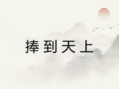 捧到天上