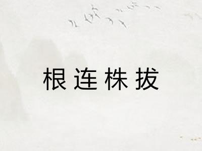 根连株拔 根连株拔