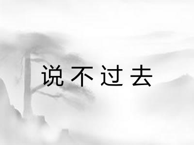 说不过去
