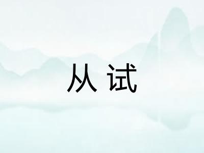 从试