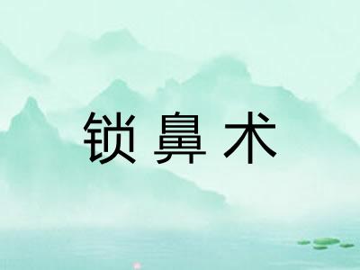 锁鼻术