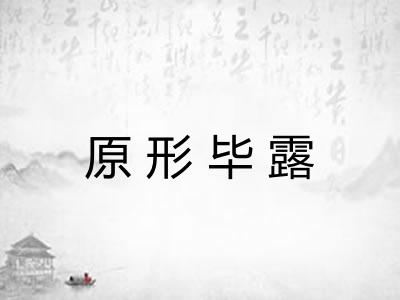 原形毕露 原形毕露