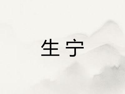 生宁