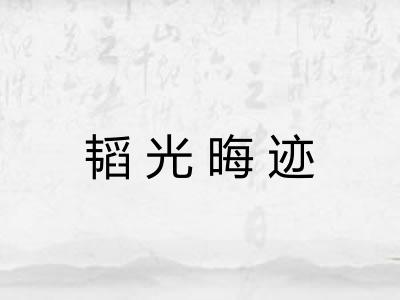 韬光晦迹