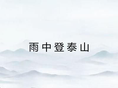 雨中登泰山