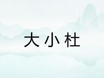 大小杜 大小杜