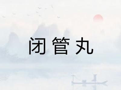 闭管丸